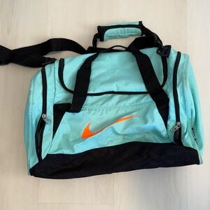 Nike Aqua and Black Sports Bag